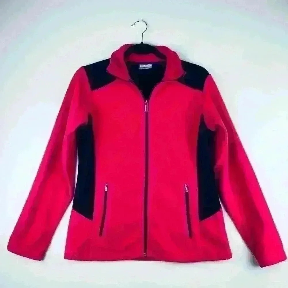 Columbia Full Zip Up Jacket Pink Size Small